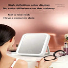 Touch‑Control LED Makeup Mirror, 3 Adjustable Lighting Modes Dimmable Brightness, 360° Rotatable USB‑Rechargeable Cosmetic Mirror, Portable for Home & Travel Use, Holiday Gift Option for Women