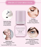 Professional DIY Waterproof Eyelash Extension Glue Quick Drying Strong Hold Long Lasting 14 Days for Home Use Low Smell Eyelasah