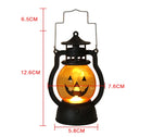 Halloween LED Hanging Pumpkin Lantern Light Ghost Lamp Candle Light Retro Small Oil Lamp Halloween Party Home Decor Horror Props