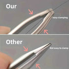 Premium Round Head Tweezers for Eyebrow & Facial Hair Removal Seamless Clips Short Hair Precision Beard Clip