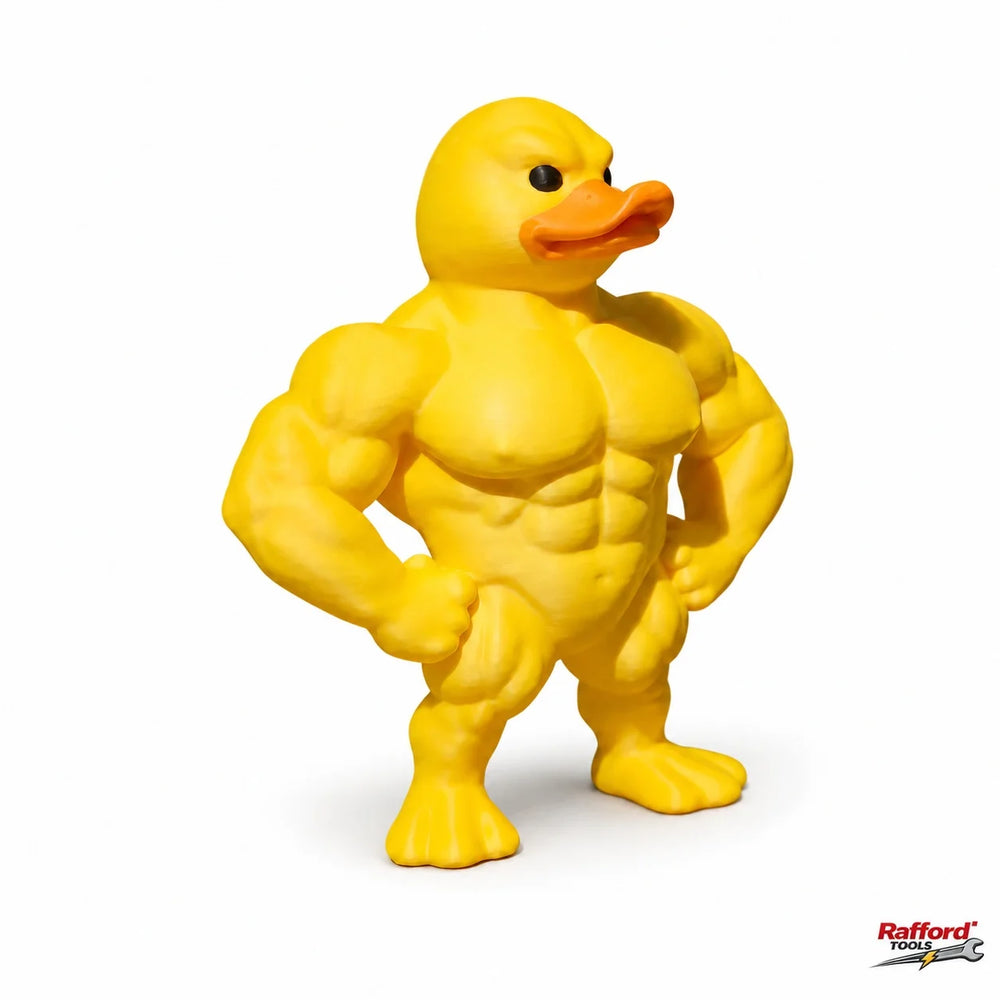 Muscle Duck Statue -3D Desktop Decor,Cute Bookshelf Whimsical Figurine,Multifunctional Indoor/Outdoor Decoration, Home Accessory