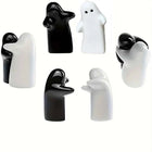 Ceramic Ghost Funny Mini Pepper Salt Pot Seasoning Pot Creative Hug Little Couple Home Artcraft Bottle Jar Wedding Gift Ornament