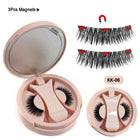 3Pcs Magnetic False Eyelashes With Mirror Case Tweezers Natural Fluffy Mink Lashes No Glue Magnetic Lash