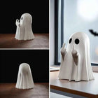 Cute Middle Finger Ghost Statue, Small Halloween Decor for Home, Centerpiece for Coffee Table, Adorable Horror Figure