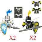 Medieval Military Soldiers Figures MOC Building Blocks Castle Black Eagle Wolf Octopus Griffin Ancient Knight Waffen Bricks Toys