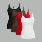 4 pcs Women Solid Color Camisoles Vest Women Tank Tops Female Summer Sexy Strap Basic Tops Sleeveless Camisole T-shirt
