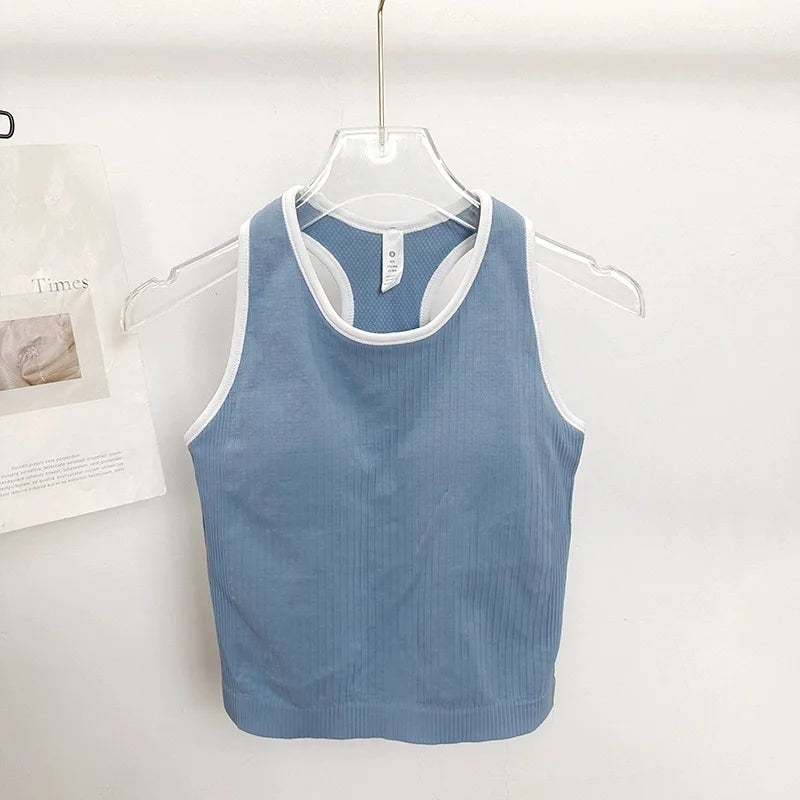 Breathable Sweat-Wicking Sports Sleeveless Tank Top, Ideal for Running, Fitness Training & Yoga