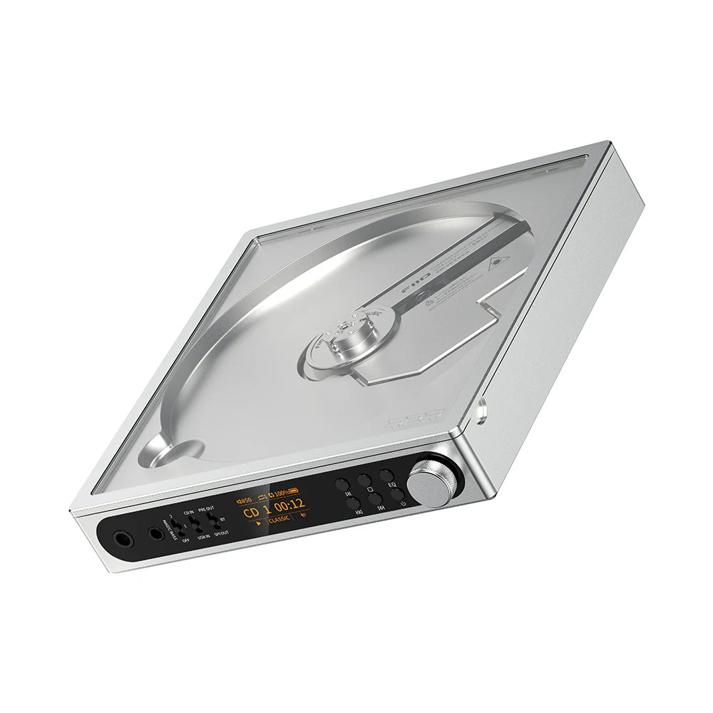 FiiO DM15 R2R/DM15 AKM Portable Stereo CD Player, High-Power Output, USB/CD HiFi Audio, HD Display