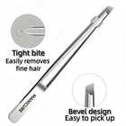 Stainless Steel Tweezers Tool Suitable for Eyebrow Eyelash Application Beard & Mustache Trimming False Eyebrow Applicator Gifts