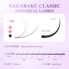 NAGARAKU Air Series Classic Individual Eyelash Extension 5th Generation Exculsive Material Nature Soft Light Matte Black