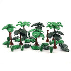 MOC City Garden Building Block Tree Toy DIY Assembly Pine Coconut Tree Street View Forest Plant Trunk Leaves Grass Accessories