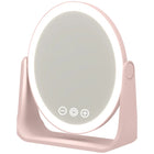 LED Makeup Mirror, Portable Flip Lighted Vanity Mirror with Touch Dimming, 3X Magnifier and Rechargeable Design for Desk