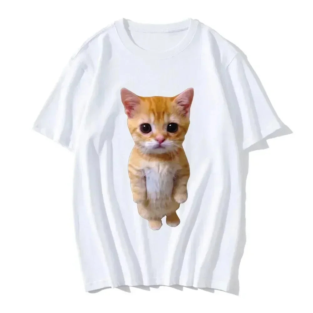 Funny Cat 3D Print Women Casual Oversized T-Shirt Women Men Harajuku T Shirts Girl Boy Casual Fashion Clothes