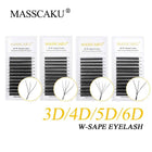 MASSCAKU 3D 6D 8D W Shape Lashes Global Wholesale Eyelash Clusters Easy Fan Volume Wispy Fake Lash Premium Dense Cilia Supplier
