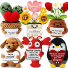 Positive Energy Crochet Doll Pocket Hug Handmade Knitted Plush Potato Plant Avocado Bee Turtle Duck Funny Emotional Support Gift