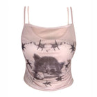 Y2K Tank Top Women Punk T-Shirt Harajuku Gothic Subculture Streetwear Vintage Kawaii Vest Effect Edgy Print Cat Tees Fashion