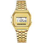Stainless Steel LED Digital Watches for Men Gold Sliver Luxury Electronic Watch Fashion Business Mens Watch Relogios Masculino