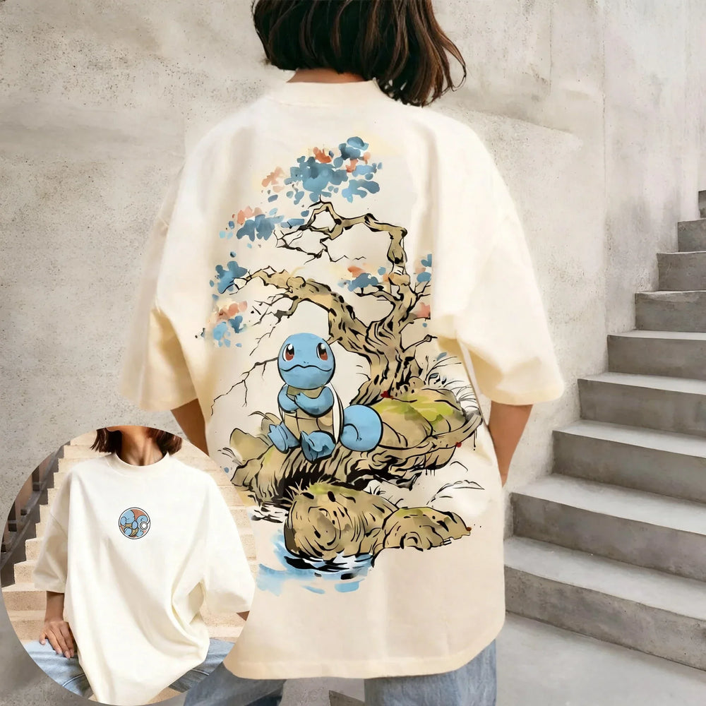 Squirtle Cotton T-shirt by Sharp Corners