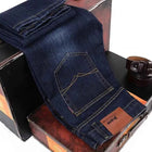 2025 New Business Men's Jeans Casual Comfortable Straight Stretch Fashion male Classic Premium Blue Black Denim trousers
