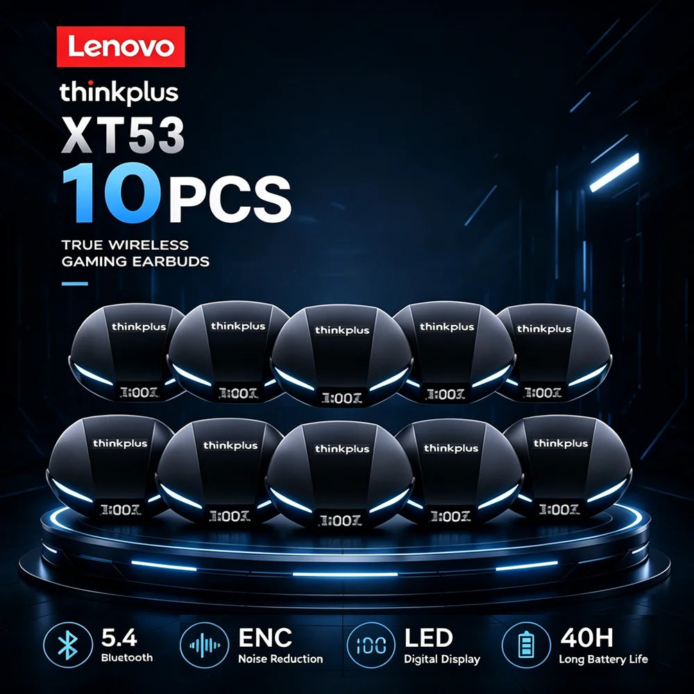 Lenovo XT53 Wireless Gaming Earphone Bluetooth 5.3 Earphones Low Latency Dual Mode Music Earbuds Sports In-Ear Headset With Mic