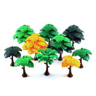 MOC City Garden Building Block Tree Toy DIY Assembly Pine Coconut Tree Street View Forest Plant Trunk Leaves Grass Accessories