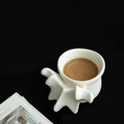Simple Spine Coffee Cup Skeleton Ceramic Mug Desktop Decorative Pen Holder Ornaments Cute Coffee Cups Creative Gift for Friends