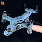 HUIQIBAO MOC 1389PCS V-22 Tiltrotor Aircraft Helicopter Building Block Children Military Airplane model Bricks Toy home Decor.