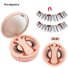 3Pcs Magnetic False Eyelashes With Mirror Case Tweezers Natural Fluffy Mink Lashes No Glue Magnetic Lash