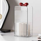 Clear Pivoting Makeup Brush Storage Case with Top for Bathroom and Vanity Foldable Brush Planner