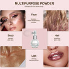 Diamond Highlighter Powder Spray Waterproof High Gloss Glitter Body Bronzer Highlight Powder Face Contour Illuminator Makeup