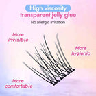 10 Rows of Large Capacity Glue-free False Eyelashes Single Cluster 10-12MM C-curled Natural Self-adhesive false Eyelashes