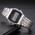 Stainless Steel LED Digital Watches for Men Gold Sliver Luxury Electronic Watch Fashion Business Mens Watch Relogios Masculino