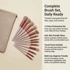 13 PCS Makeup Brushes Set Eye Shadow Foundation Women Cosmetic Brush Eyeshadow Blush Beauty Soft Make Up Tools Bag