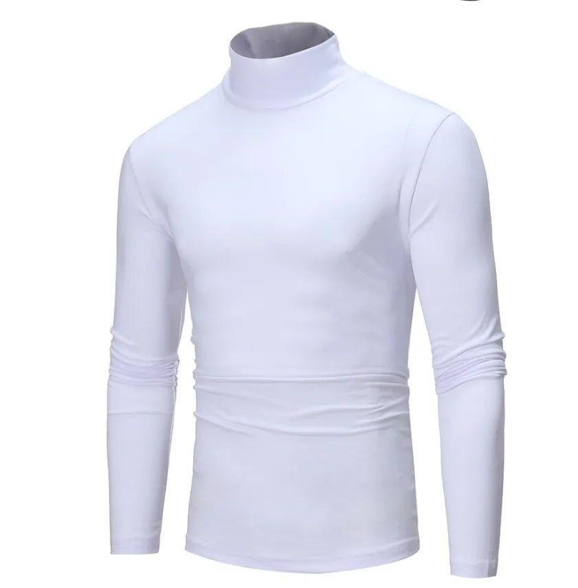 Men's Thermal Underwear in Turtleneck Lapel Autumn Thin Modal Autumn Winter Male Long-sleeved Base Shirt Single Slim-fit Top