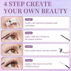 ISEEN DIY Lash Extension Mix Styles Lash Clusters Individual with Bond&Seal Remover Tweezers Lash Brush for Self Application