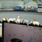 5pcs Cute Kitten Decoration Creative Sleeping Cat Doll Automobile Screen Ornaments Toys Cat Micro Landscape Decoration Gifts