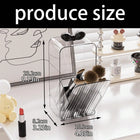 Clear Pivoting Makeup Brush Storage Case with Top for Bathroom and Vanity Foldable Brush Planner
