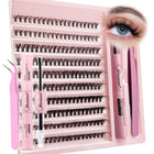 DIY Lashes Extension Kit Eyelashes 200 PCS Clusters Lash Bond and Seal Makeup Tools for Gluing Lashes Gluing Glue Accessories