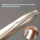Premium Round Head Tweezers for Eyebrow & Facial Hair Removal Seamless Clips Short Hair Precision Beard Clip
