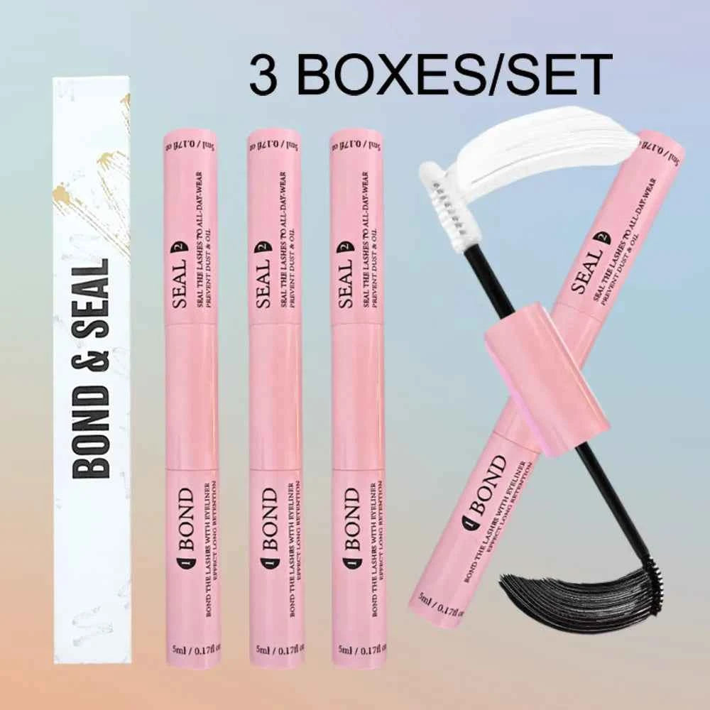 Lash Bond and Seal 10ml Individual Lashes Glue and Seal Super Strong Hold Lash Extension and Lash Glue Remover 5ml Tweezers Kit