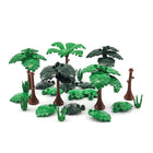 MOC City Garden Building Block Tree Toy DIY Assembly Pine Coconut Tree Street View Forest Plant Trunk Leaves Grass Accessories