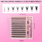 LASHVNNA Lash Clusters Kit With Waterproof Strong Hold DIY Lash Extension Kit Lash Bond And Seal And Eyelash Tweezers Makeup
