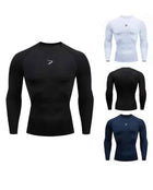 Men Running Compression T-shirt Long Sleeve Sport Tees Gym Fitness Sportshirts Male Jogging Tracksuit Homme Athletic Shirt Tops