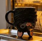 Creative cartoon bat ceramic mug, three-dimensional water cup, Halloween funny coffee cup, student dormitory cup