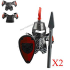 Medieval Military Soldiers Figures MOC Building Blocks Castle Black Eagle Wolf Octopus Griffin Ancient Knight Waffen Bricks Toys