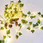 2M Green Leaf String Lights Artificial Ivy Vine Fairy Light Wedding Party Decoration Christmas Home Room Decor Wall Plant Wreath