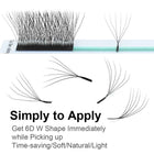 NAGARAKU Automatic Flowering W Shape Bloom 3D 4D 5D 6D Premade Fans Eyelash Extensions Natural Soft Light Full Dense