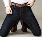 2025 New Business Men's Jeans Casual Comfortable Straight Stretch Fashion male Classic Premium Blue Black Denim trousers