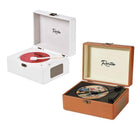 Vintage Leather CD Player Two-way Bluetooth 5.0 Built-in Speaker Portable Rechargeable CD Music Player USB Lossless Player