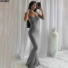 Satin Slip Sleeveless Backless Slim Sexy Maxi Dress 2022 Spring Women Party Y2K Concise Bodycon Elegant Dresses Female Clothing